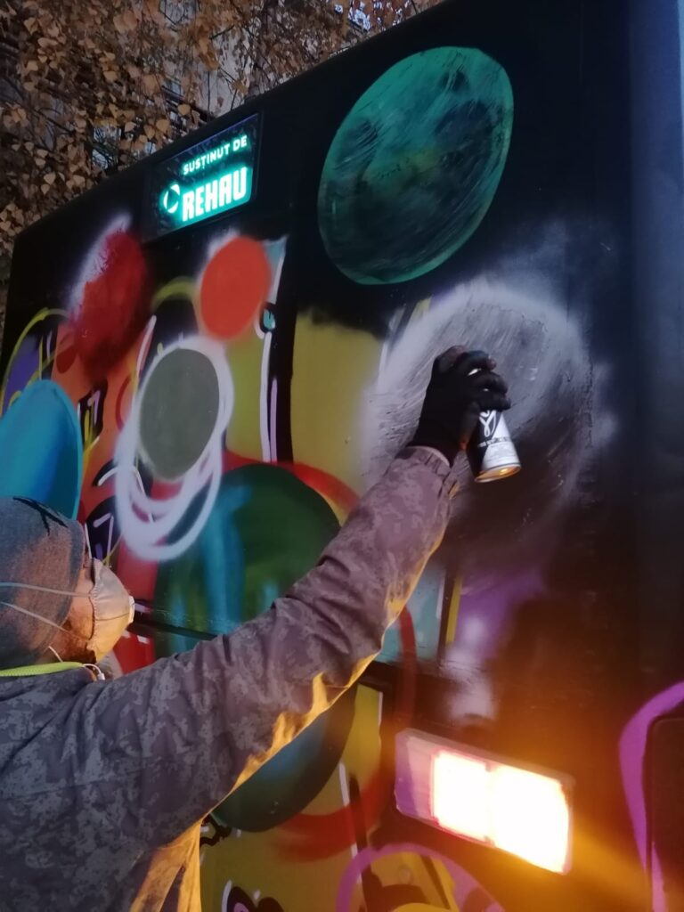 Autobuz graffiti EduBuzz Augustin